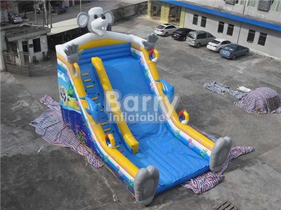 Commercial Grade Animal Theme Elephant Inflatable Slides For Sale BY-DS-078
